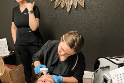 Behind the scenes at out SaltFacial Bootcamp in April